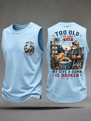 Men's 'my give a damn is broken' tank tops