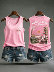 Women's "my give a damn is broken" vests