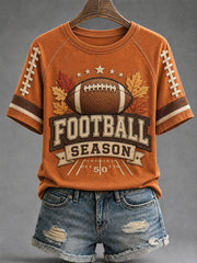 Women's Football Fans Gameday Print Casual Tee