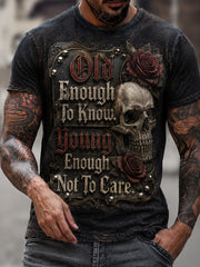 Men's Old Fuckers Club Printed Casual T-shirt