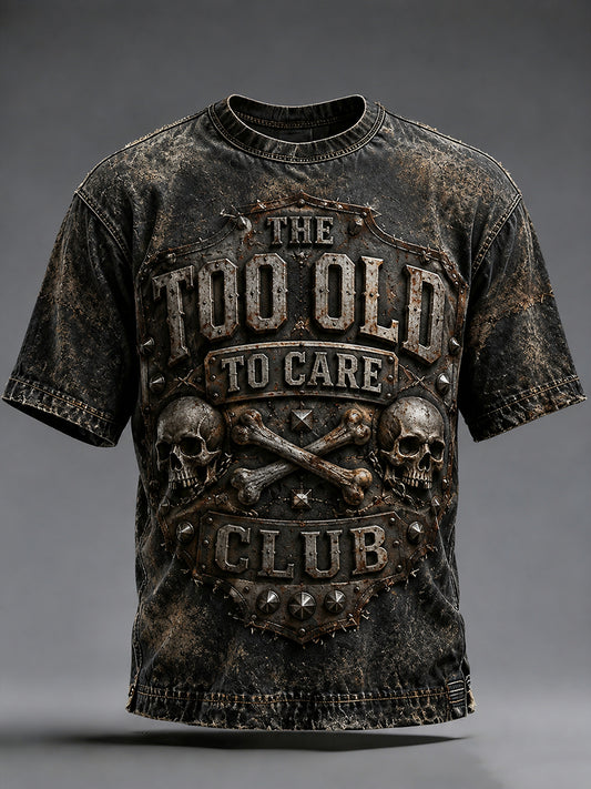 Men's Old Fuckers Club Printed Casual T-shirt