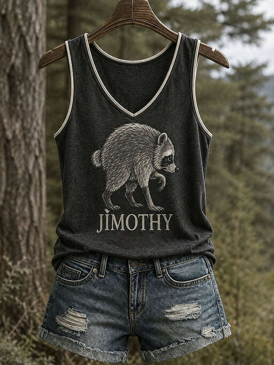 Women's Jimothy Raccoon Tank Top