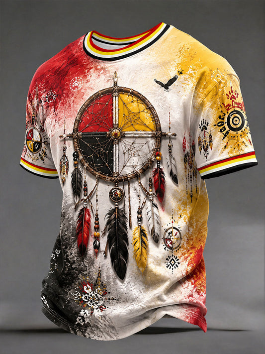 Men's Native Medicine Wheel Dreamcatcher T-Shirts
