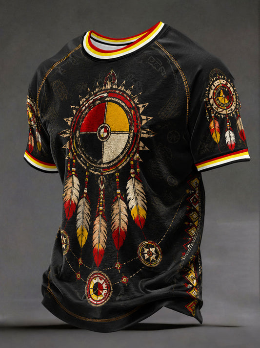 Men's Native Medicine Wheel Dreamcatcher T-Shirts