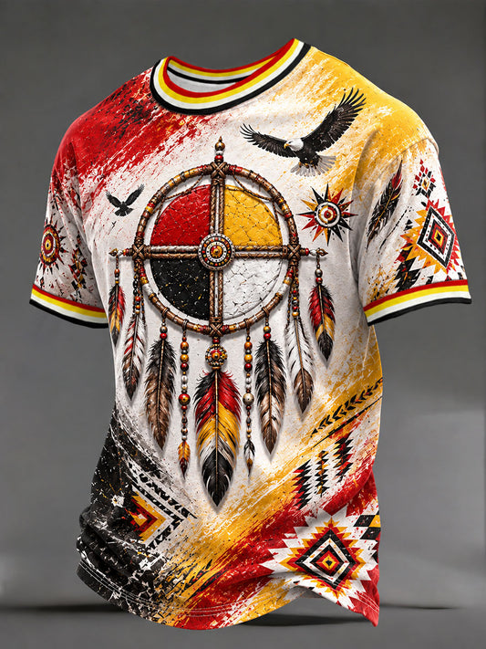 Men's Native Medicine Wheel Dreamcatcher T-Shirts