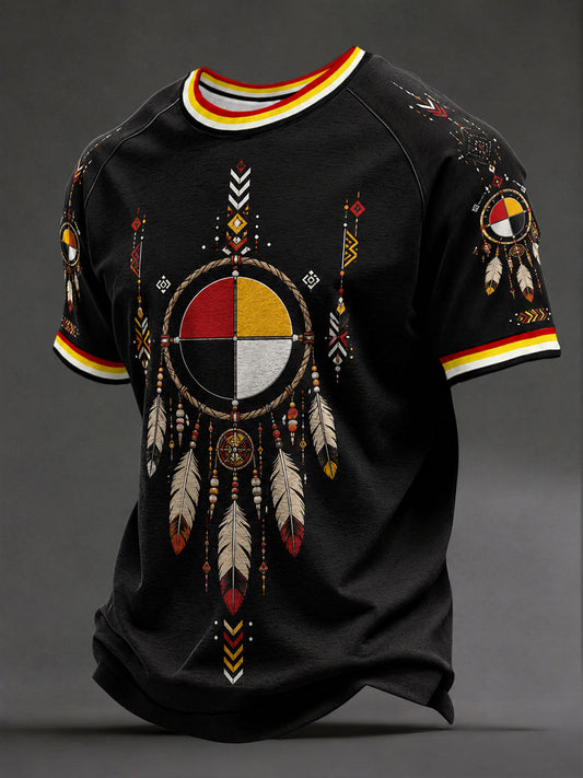 Men's Native Medicine Wheel Dreamcatcher T-Shirts