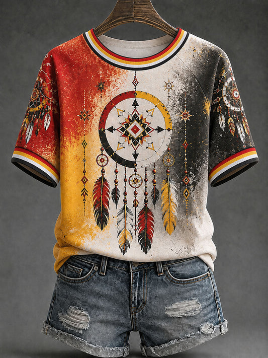 Women's Native Medicine Wheel Dreamcatcher T-Shirts