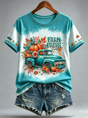 Women's Fall Printed short-sleeved T-shirt