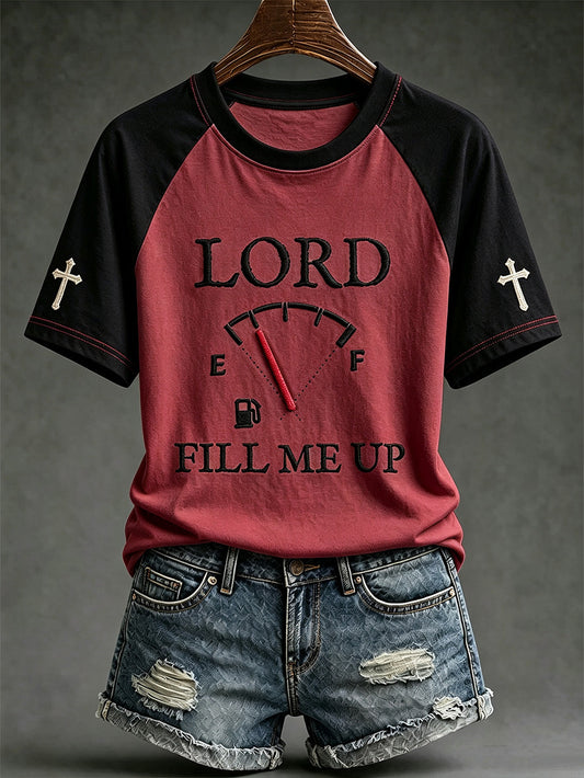 Women's Faith Theme Print Pattern Printed Leisure Round Neck T-shirt