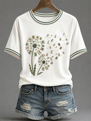 Women's Mahjong Print Casual T-Shirt