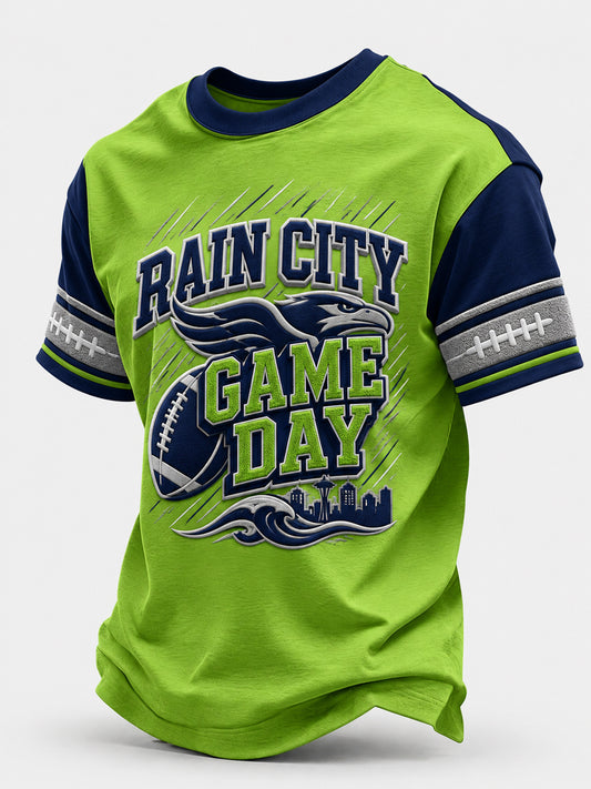 Men's Football Gameday Gift For Football Fans Casual Tee