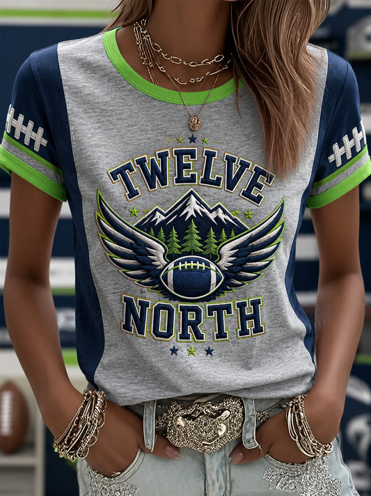 Women's Football Gameday Gift For Football Fans Casual Tee