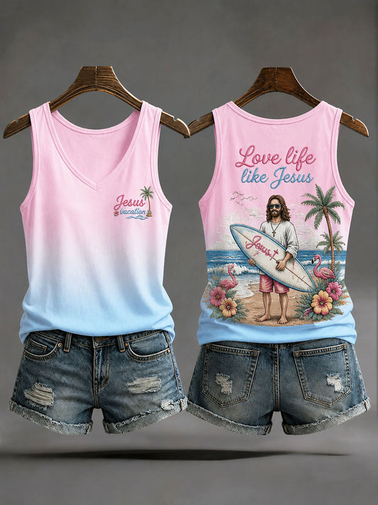 Women's "Love Life Like Jesus" Jesus Beach Vacation Vests