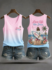 Women's "Love Life Like Jesus" Jesus Beach Vacation Vests