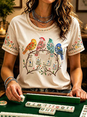 Women's Mahjong Casual T-Shirts