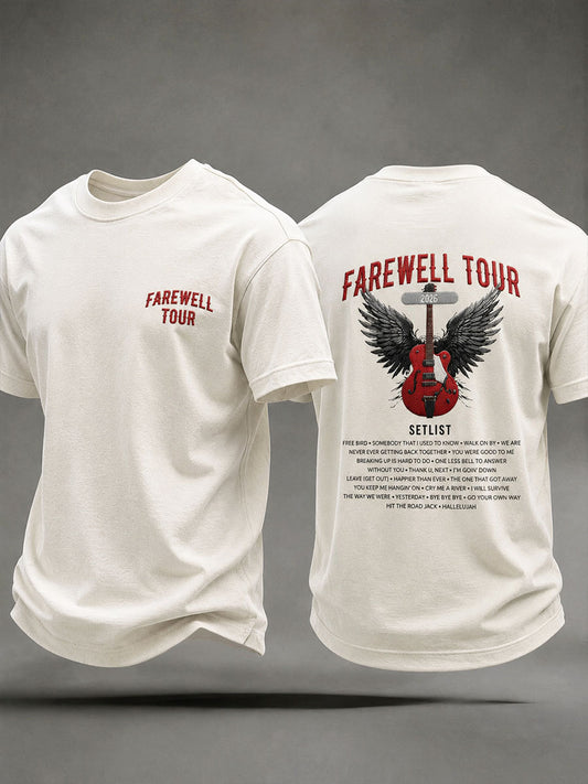Men's Retirement Farewell Tour Music Theme Casual Unisex T-shirt