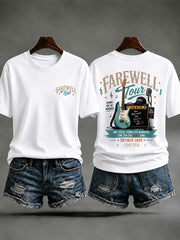 Women's Retirement Farewell Tour Music Theme Casual T-shirt