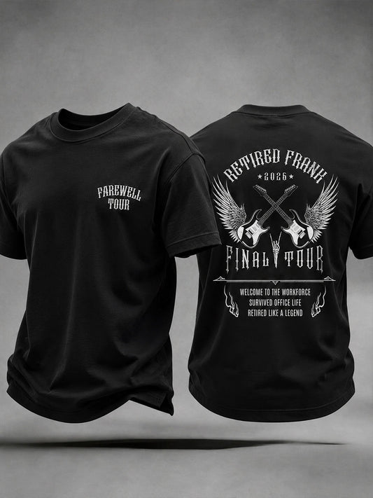 Men's Retirement Farewell Tour Music Theme Casual Unisex T-shirt