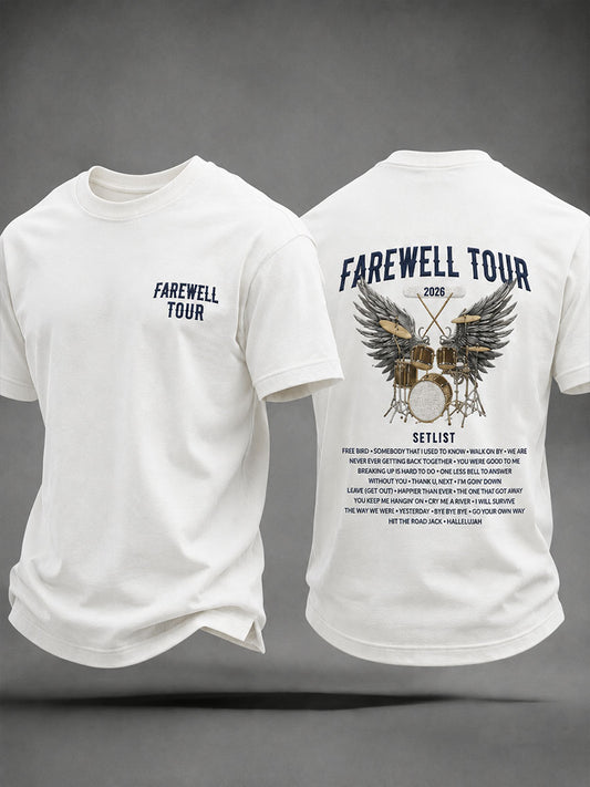 Men's Retirement Farewell Tour Music Theme Casual Unisex T-shirt