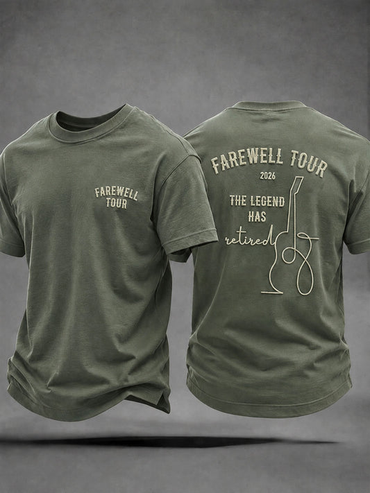 Men's Retirement Farewell Tour Music Theme Casual Unisex T-shirt