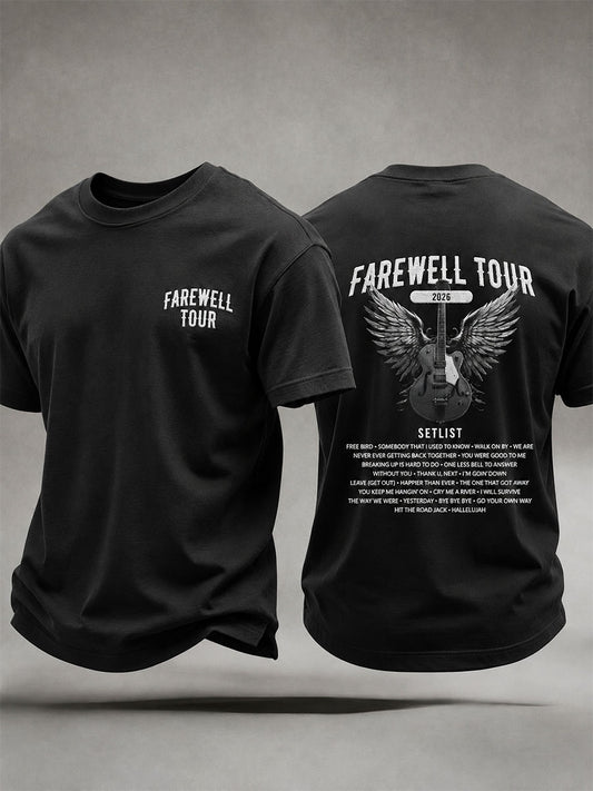 Men's Retirement Farewell Tour Music Theme Casual Unisex T-shirt