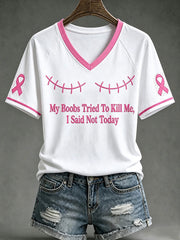 Women's My Boods Tried To Kill Me I Said Not Today V-neck T-shirt