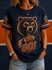 Women's Football Gameday Gift For Football Fans Casual Tee