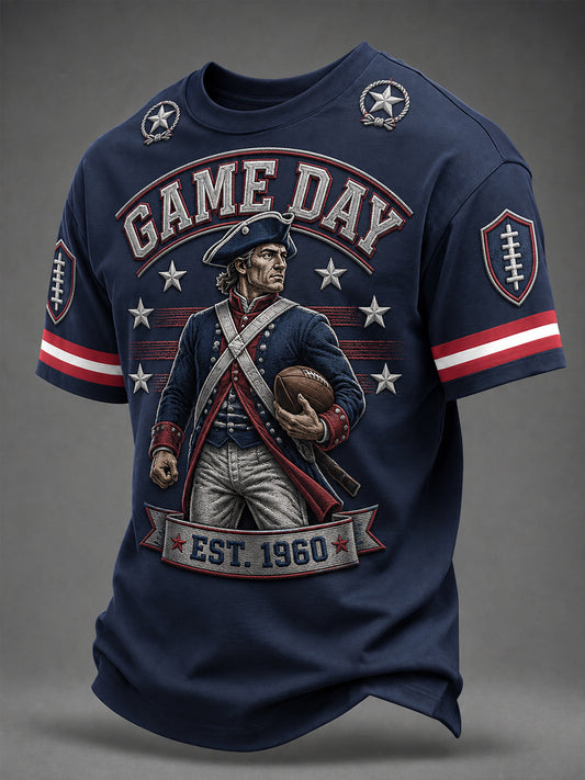 Men's Football Gameday Gift For Football Fans Casual Tee