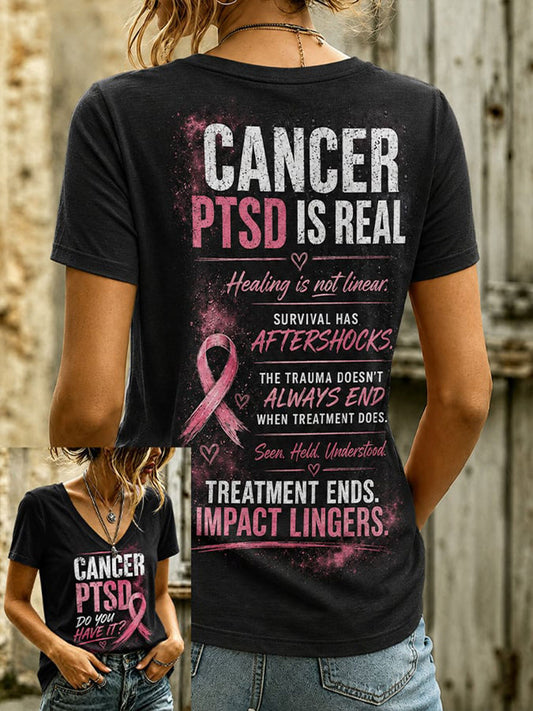 Women's Breast Cancer Awareness Graphic Casual T-Shirt