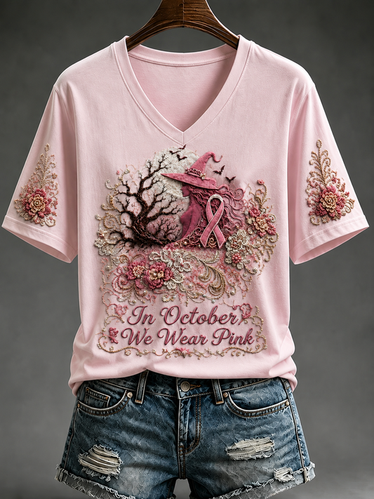 Women's In October We Wear Pink Short-sleeved T-shirt