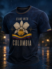 Men's Western Colombia Earthquake Pray For Colombia Print T-shirt