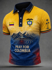 Men's Colombia Earthquake Pray For Colombia Print Shirt