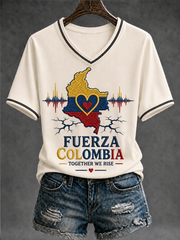 Women's Colombia Strong Pray For Colombia short-sleeved T-shirt