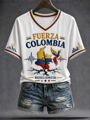 Women's Colombia Strong Pray For Colombia short-sleeved T-shirt