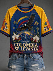 Women's Western Colombia Earthquake Pray For Colombia Print T-shirt