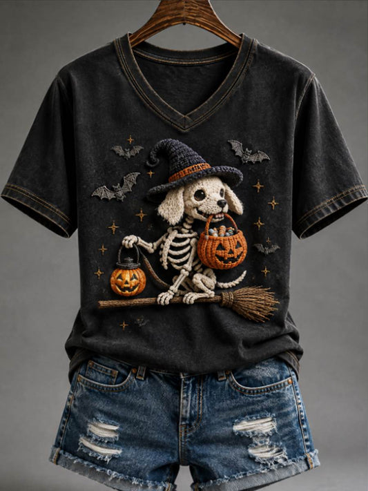 Women's Funny Dog Lover Halloween Tee