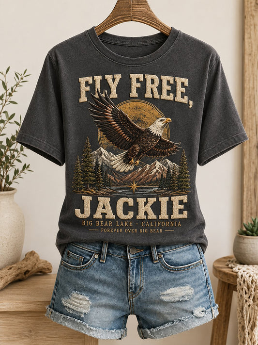 Women's Forever Over Big Bear Fly Free Jackie Print T-shirt