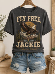 Women's Forever Over Big Bear Fly Free Jackie Print T-shirt