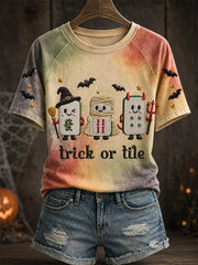 Women's 'Trick or Tile' Halloween Mahjong T-Shirts