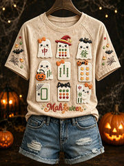 Women's Halloween Ghost Mahjong T-Shirts
