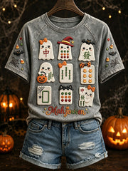 Women's Halloween Ghost Mahjong T-Shirts
