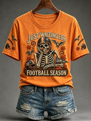 Women's Just Waiting For Football Season Short-sleeved T-shirt