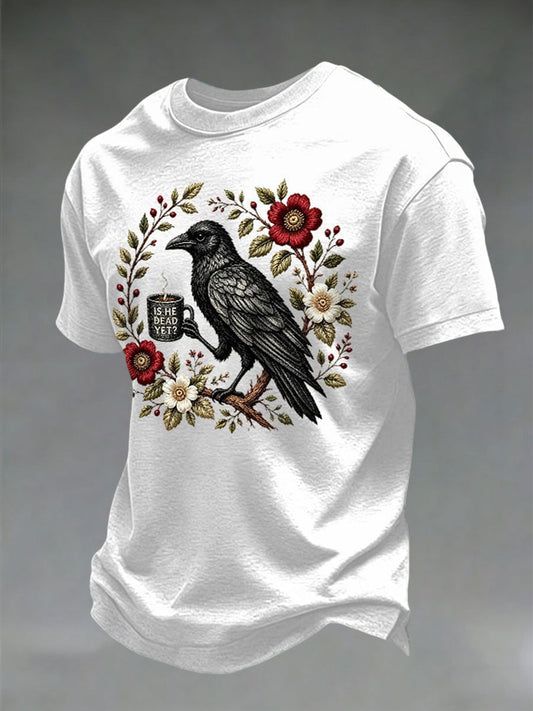 Men's 'Is He Dead Yet' Printed Casual T-Shirt
