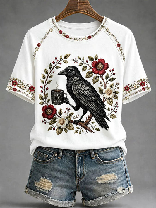 Women’s 'Is He Dead Yet' Printed Casual T-Shirt