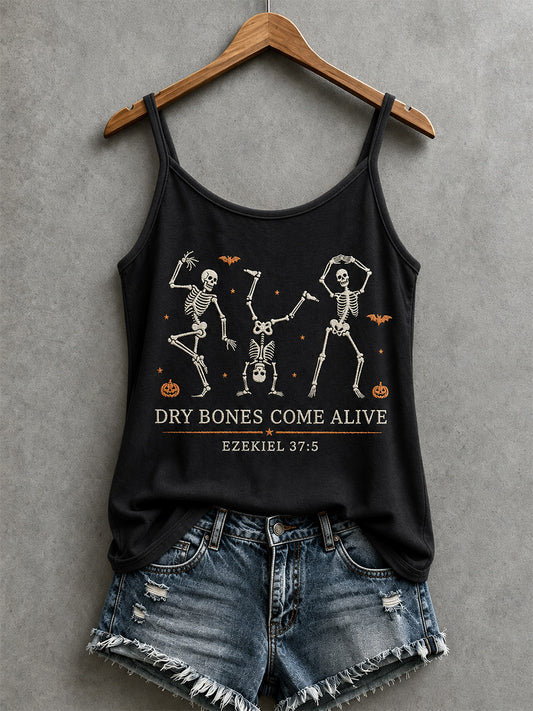 Women's Dry Bones Come Alive Print Casual Vest