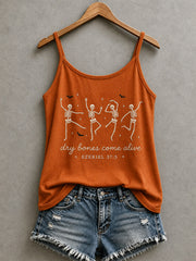 Women's Dry Bones Come Alive Print Casual Vest