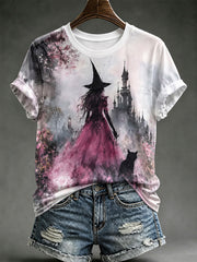 Women's Halloween Witch Short-sleeved T-shirt