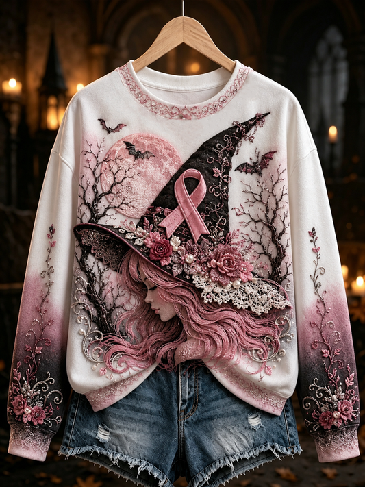 Women's in october we wear pink Regular Sweatshirt