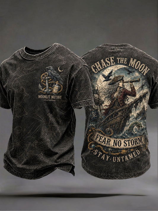 Men's "chase the moon fear no storm" T-shirts