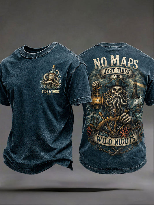 Men's "No Maps Just Tides and Wild Nights" T-shirts